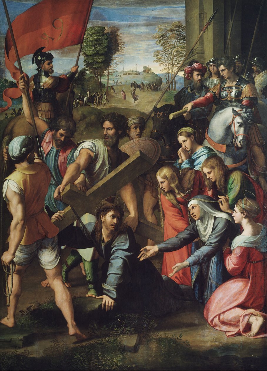 A keresztet hordozó Krisztus alkotó: Raffaello Sanzio Raphael