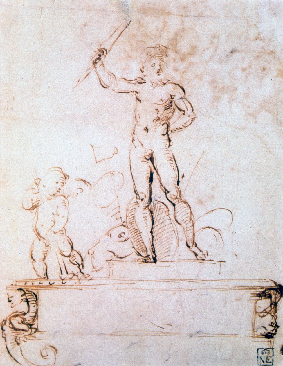 Vázlatkompozíció egy fesztivál dekorációjához, c1500-1520 alkotó: Raffaello Sanzio Raphael