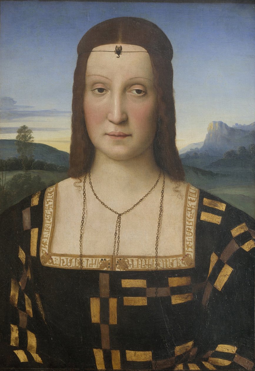Elisabetta Gonzaga portréja 1471-1526 alkotó: Raffaello Sanzio Raphael