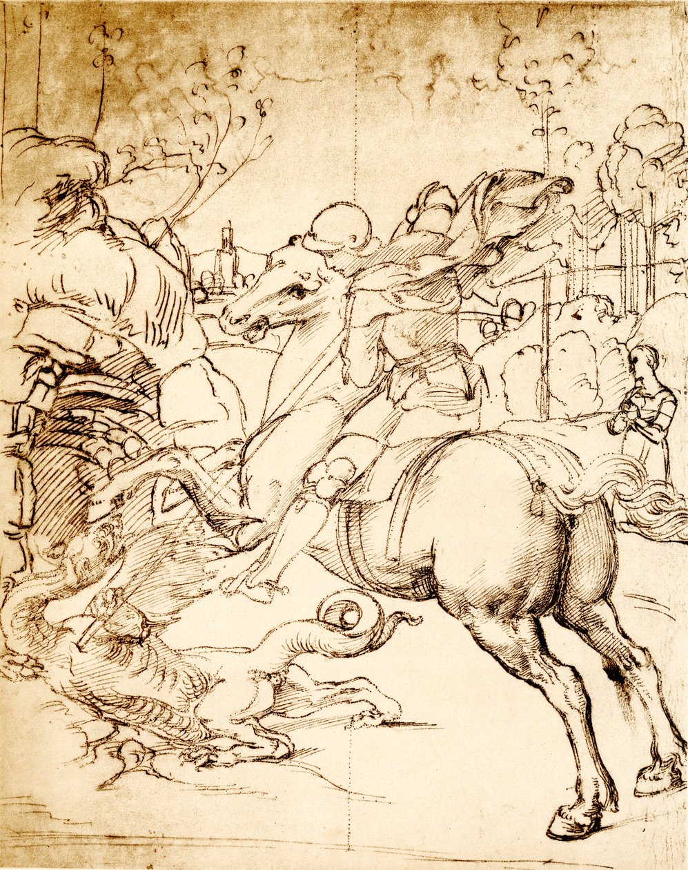 Szent György megöli a sárkányt alkotó: Raffaello Sanzio Raphael
