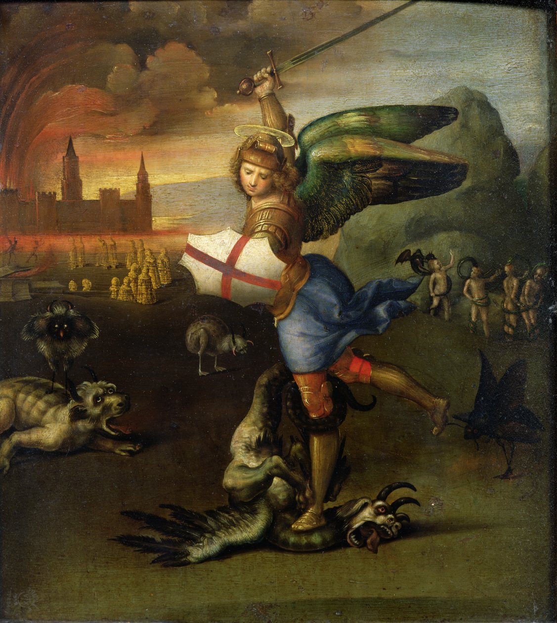 Szent Mihály, 1503-2005 körül (lásd még 15971) alkotó: Raffaello Sanzio Raphael
