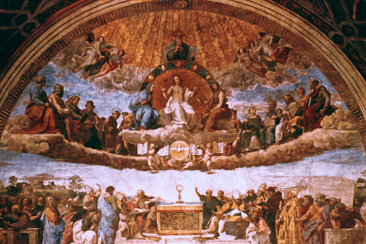 A szentségi vita, 1508-1509 alkotó: Raffaello Sanzio Raphael