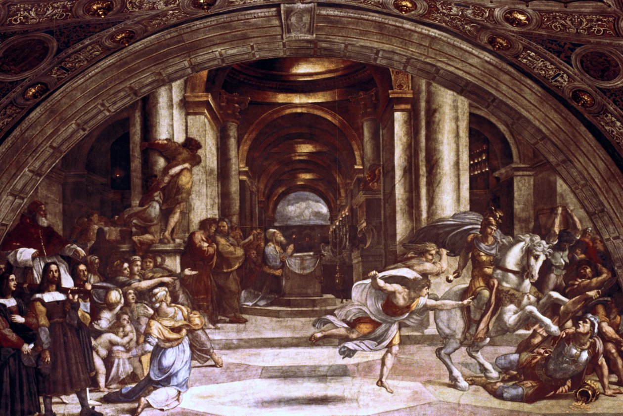 Heliodorus kiűzése a templomból, 1512-1514 alkotó: Raffaello Sanzio Raphael