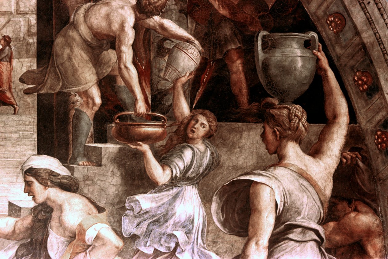 A tűz a borgói részletben, 1514 alkotó: Raffaello Sanzio Raphael