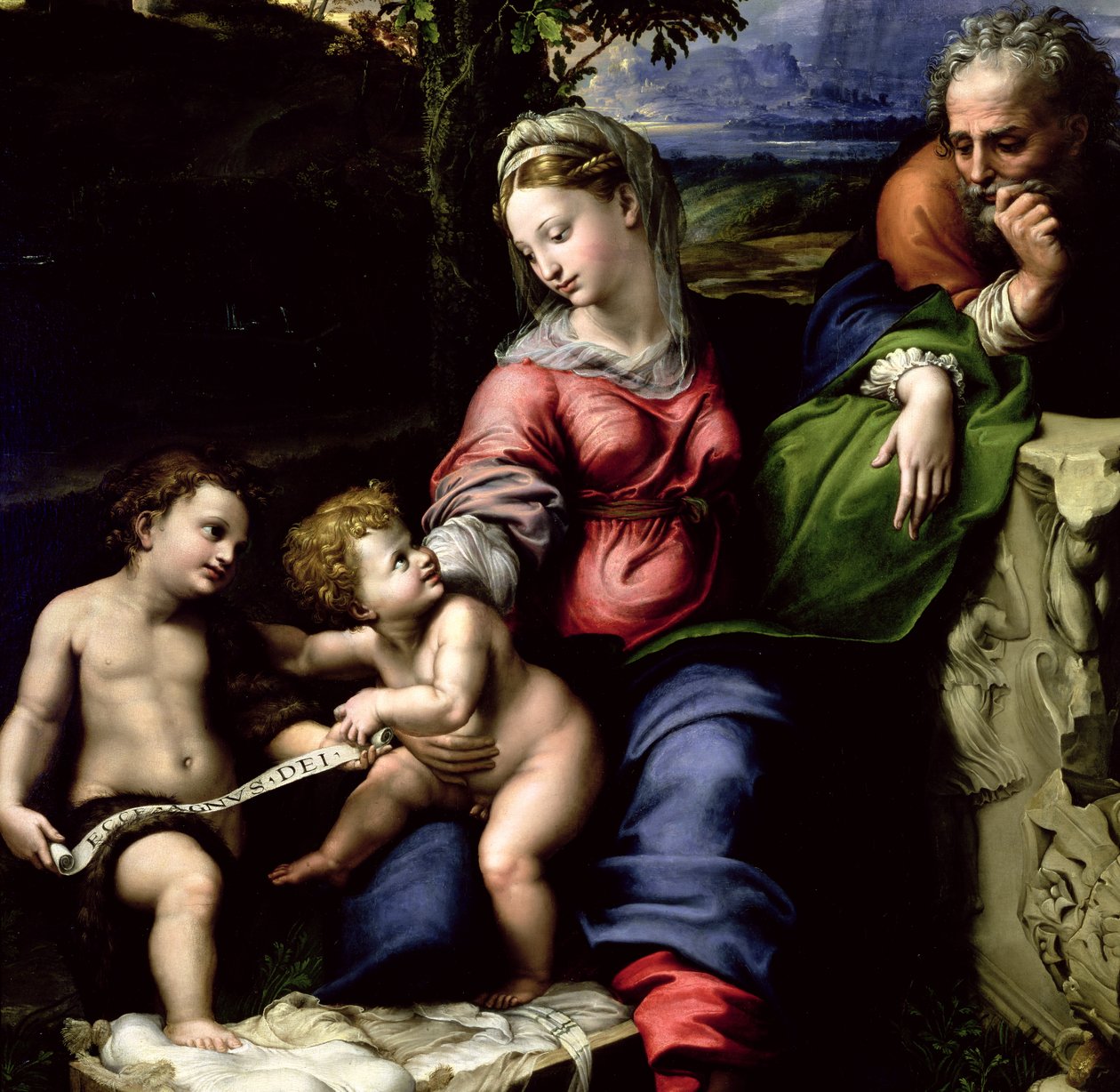 A tölgyfa szent családja, 1518 körül (56298 részlet) alkotó: Raffaello Sanzio Raphael