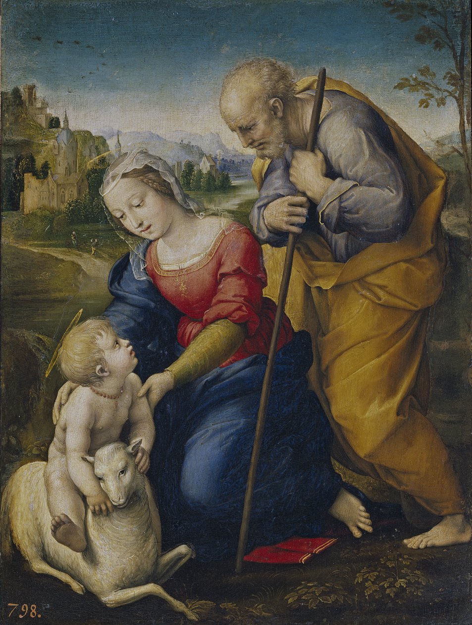 A Szent Család bárányokkal, 1507 alkotó: Raffaello Sanzio Raphael