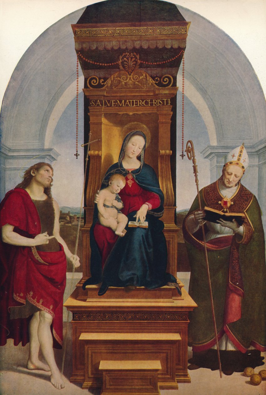 A Madonna Degli Ansidei, 1505, c1915 alkotó: Raffaello Sanzio Raphael