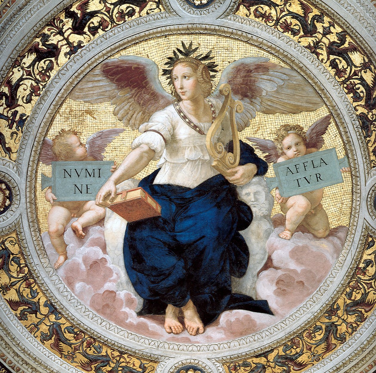 A költészet. A Segnatura szobája, 1508 alkotó: Raffaello Sanzio Raphael