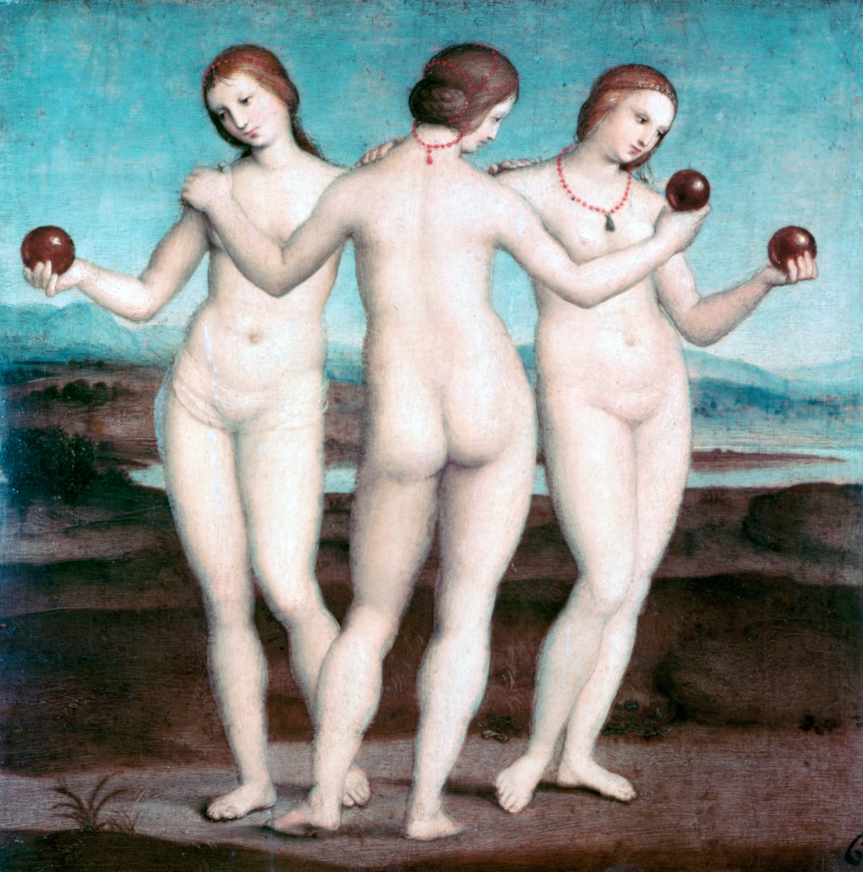 A három grácia, 1504-1505 alkotó: Raffaello Sanzio Raphael