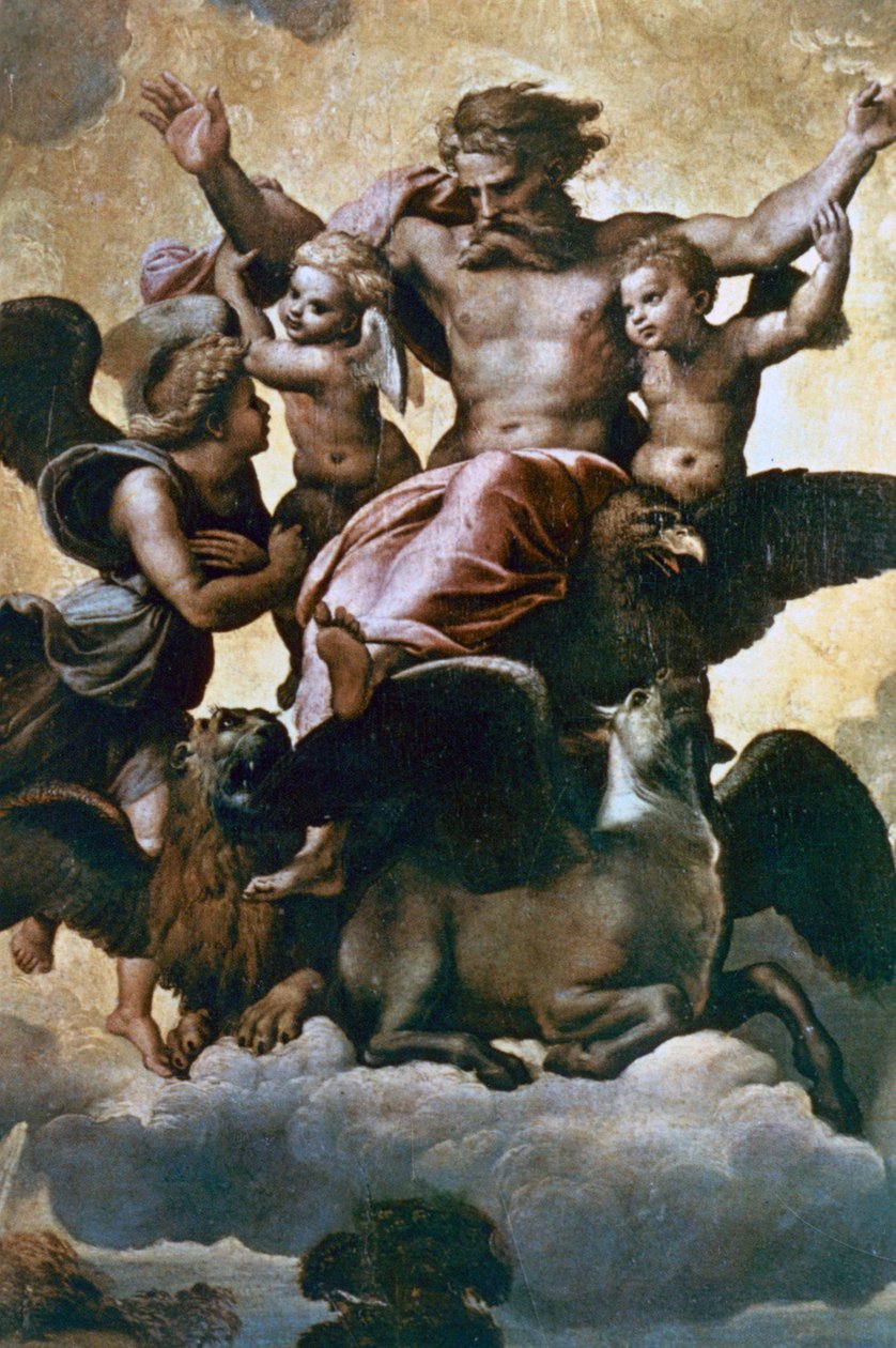 Ezékiel látomása, 1518 alkotó: Raffaello Sanzio Raphael