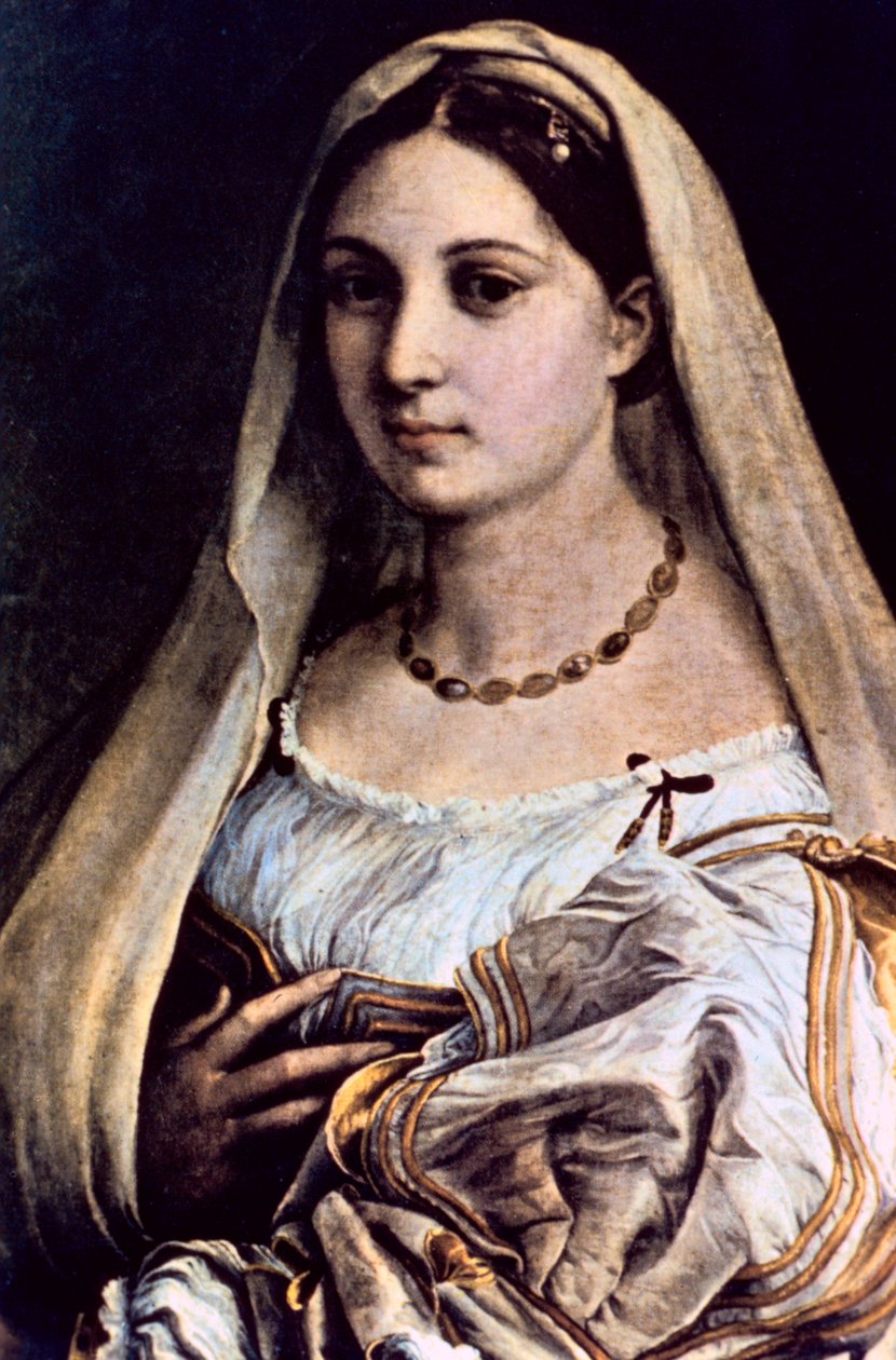 Fátyolos nő La Donna Velata, 151213 alkotó: Raffaello Sanzio Raphael