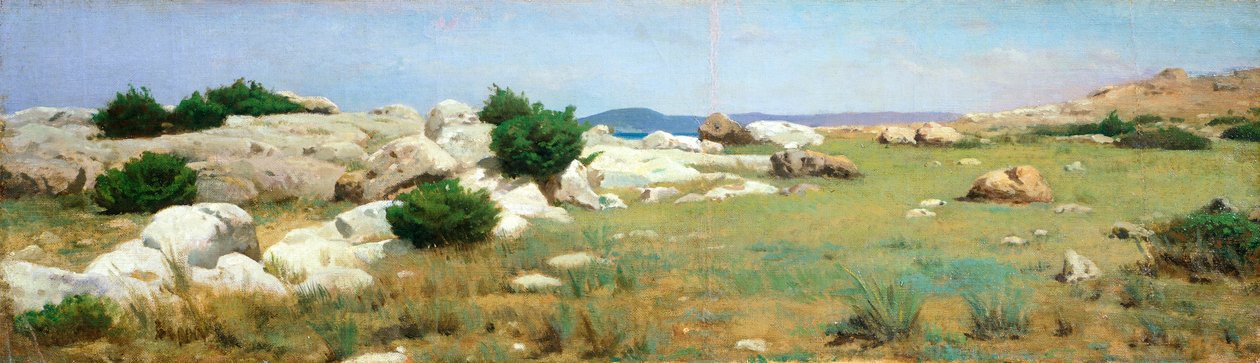 Cliff at Castiglioncello (olaj, vászon) alkotó: Raffaello Sernesi