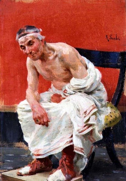 Egy pillanatnyi gondolat (panel) alkotó: Raffaello Sorbi