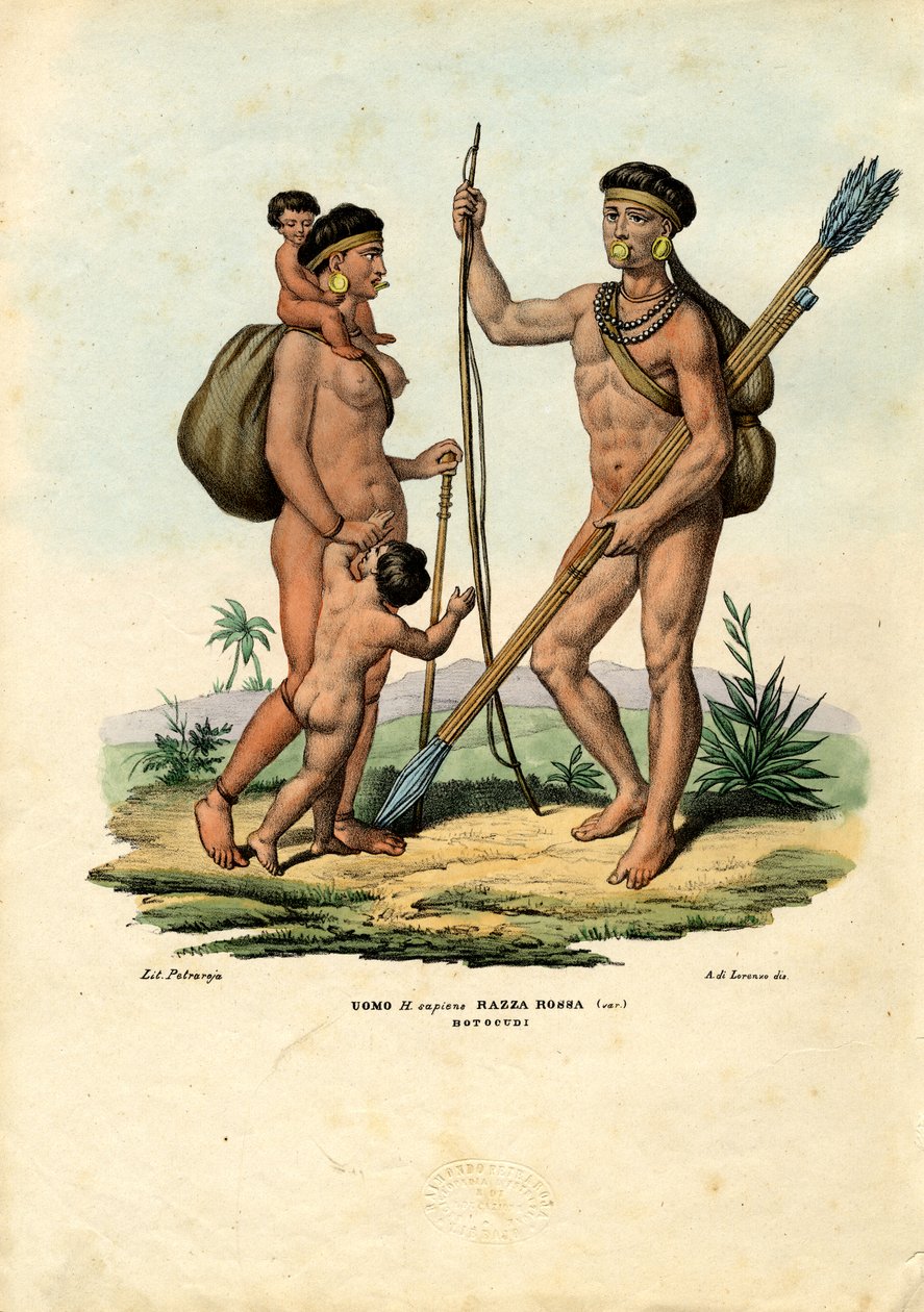 Botocudo indiánok, 1863-79 alkotó: Raimundo Petraroja