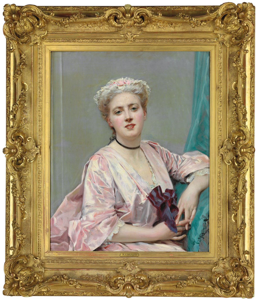 Szépség rózsaszínben, alkotó: Raimundo de Madrazo y Garreta