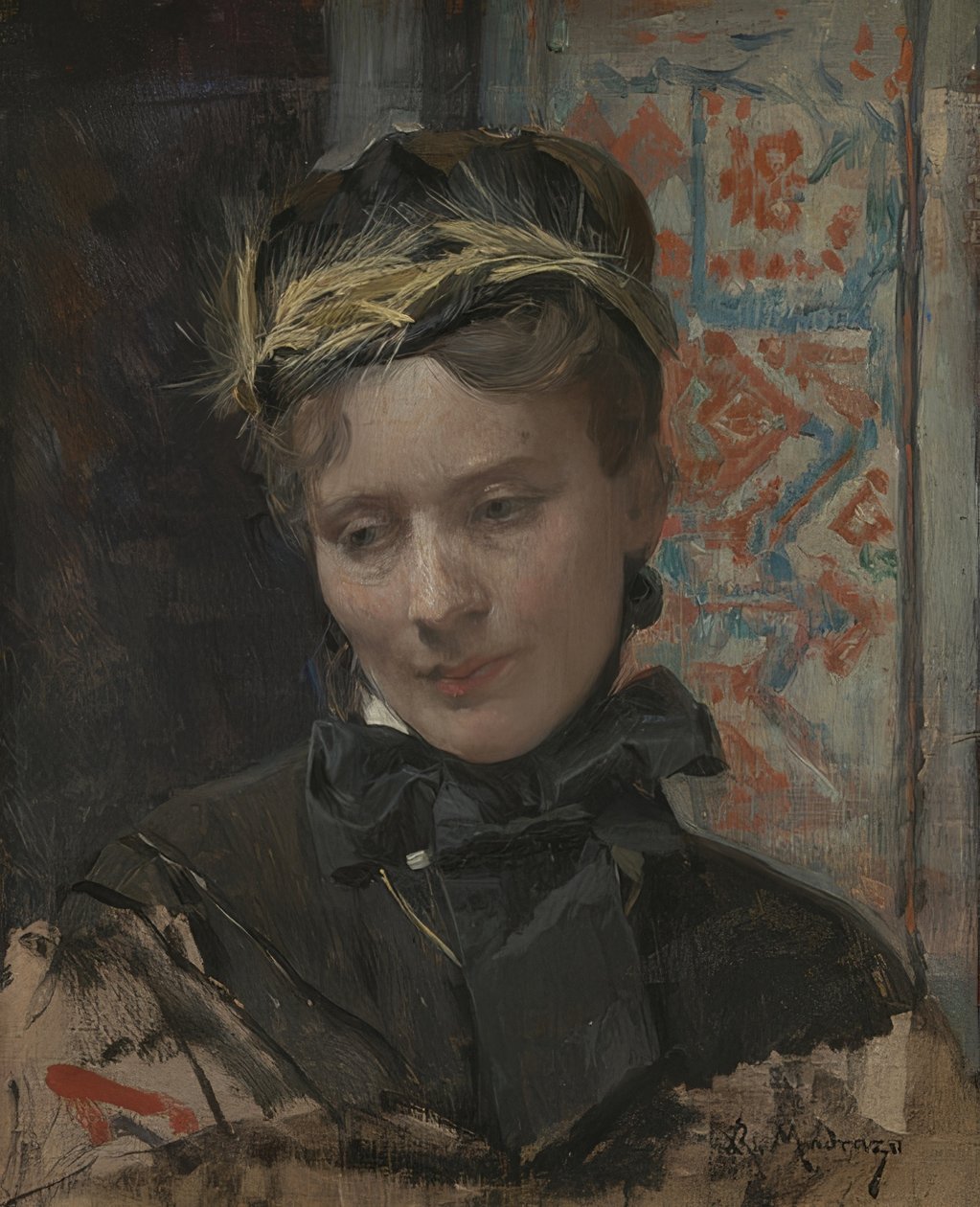 Egy hölgy portréja. 1885-95 alkotó: Raimundo de Madrazo y Garreta