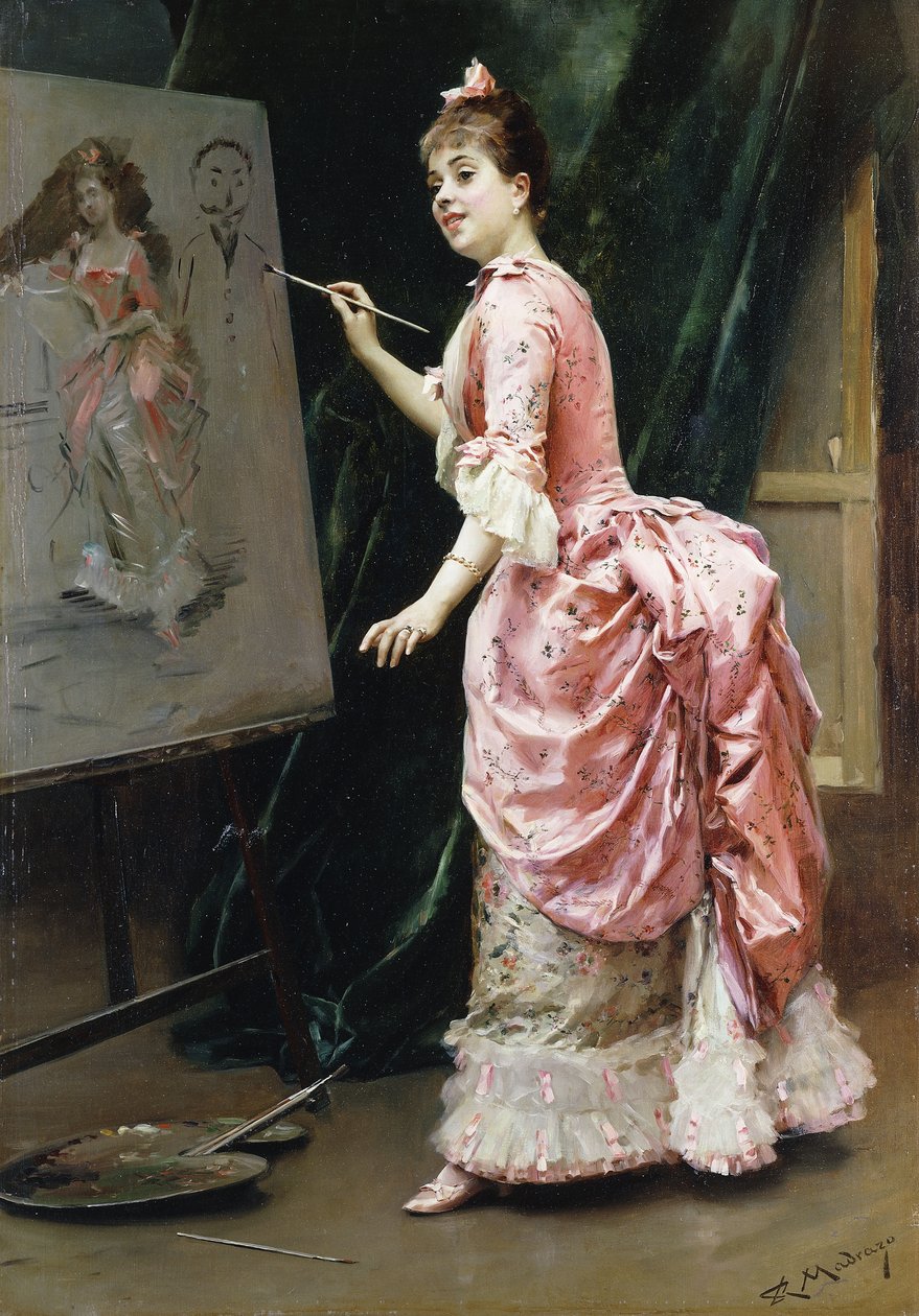 A Tanulmányban; A tanulmányban alkotó: Raimundo de Madrazo y Garreta