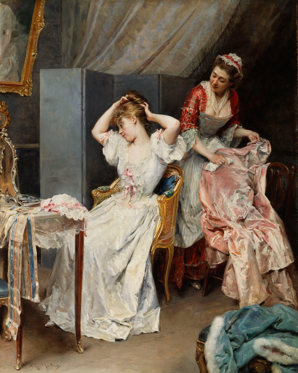 A WC, 1890-1900 körül alkotó: Raimundo de Madrazo y Garreta
