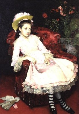 Fiatal hölgy rózsaszínben alkotó: Raimundo de Madrazo y Garreta