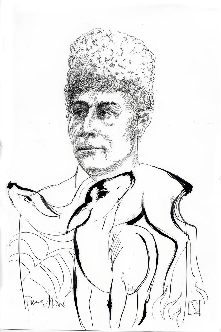 Franz Marc / Rainer Ehrt rajza alkotó: Rainer Ehrt