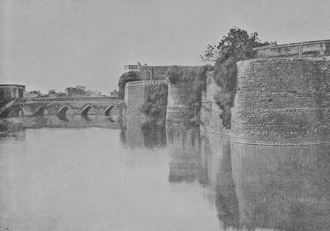 A csatorna által körülvett erőd, Bharatpur alkotó: Raja Deen Dayal