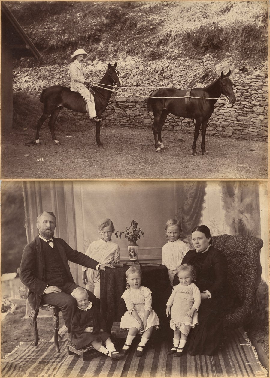 H.S. Rawhinson kapitány (előlap); Robert Holtz úr és családja (hátlap) alkotó: Raja Deen Dayal