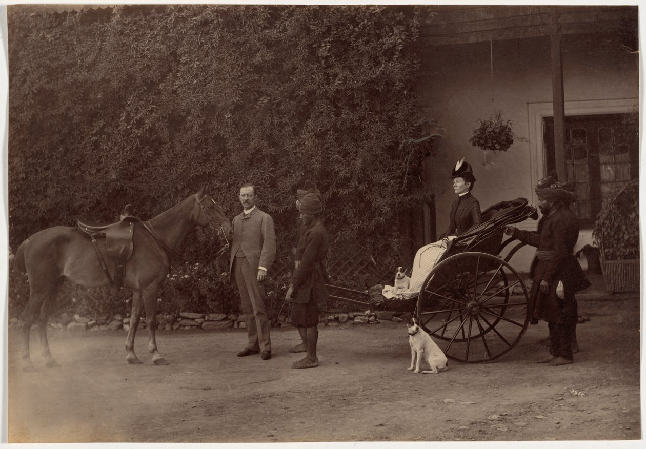 H. R. Thuillier ezredes és felesége, Emmeline Williams Thuillier, Simla alkotó: Raja Deen Dayal