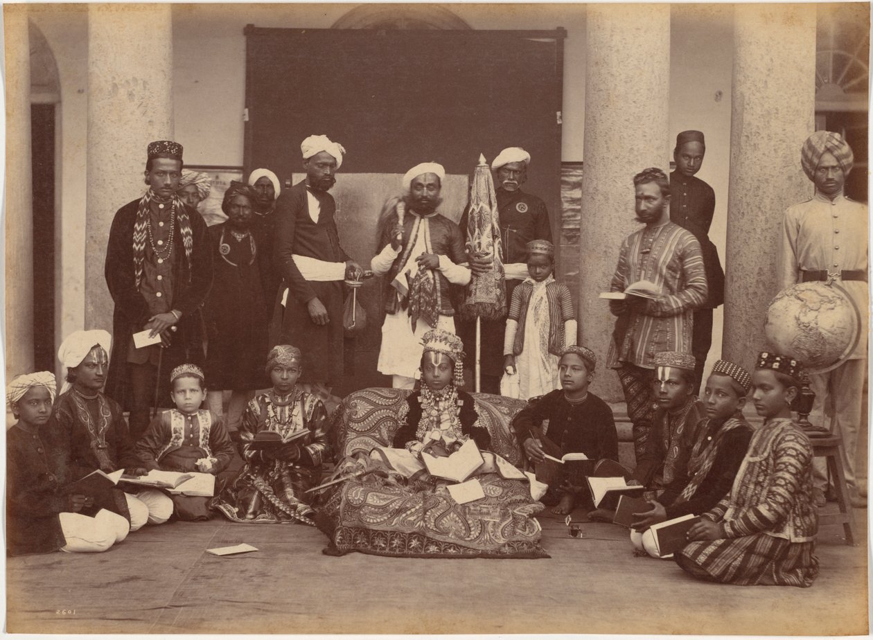 Rewa maharadzsája és osztálytársai alkotó: Raja Deen Dayal