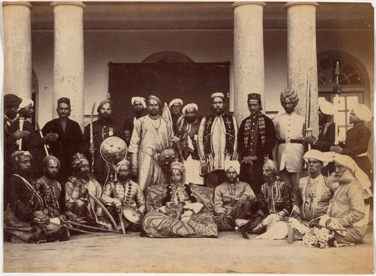 Rewa maharadzsája és szardárok alkotó: Raja Deen Dayal