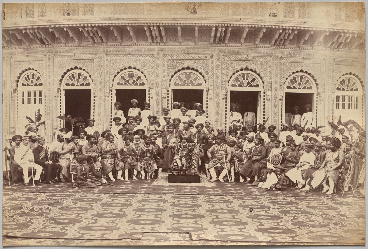 Scindia maharadzsája, nemesek és magas rangú tisztviselők, Gwalior alkotó: Raja Deen Dayal