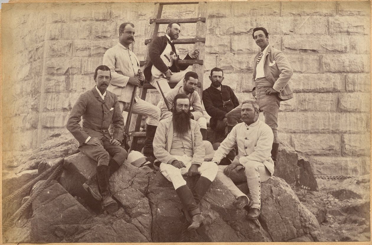 A Messrs. Glover & Co. vezető munkatársai a Sindh hídnál (előlap, felül) alkotó: Raja Deen Dayal