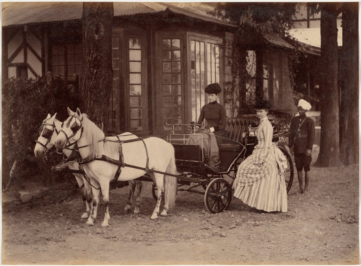 Lyallné és Lyall kisasszony, Simla alkotó: Raja Deen Dayal