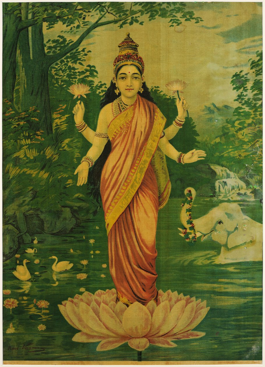 Lakshmi, Raja Ravi Varma, 1930-as évek alkotó: Raja Ravi Varma
