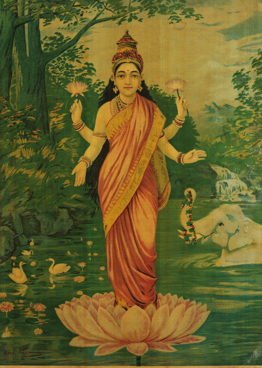 Lakshmi, Raja Ravi Varma és a Ravi Varma Press, 1930-as évek alkotó: Raja Ravi Varma