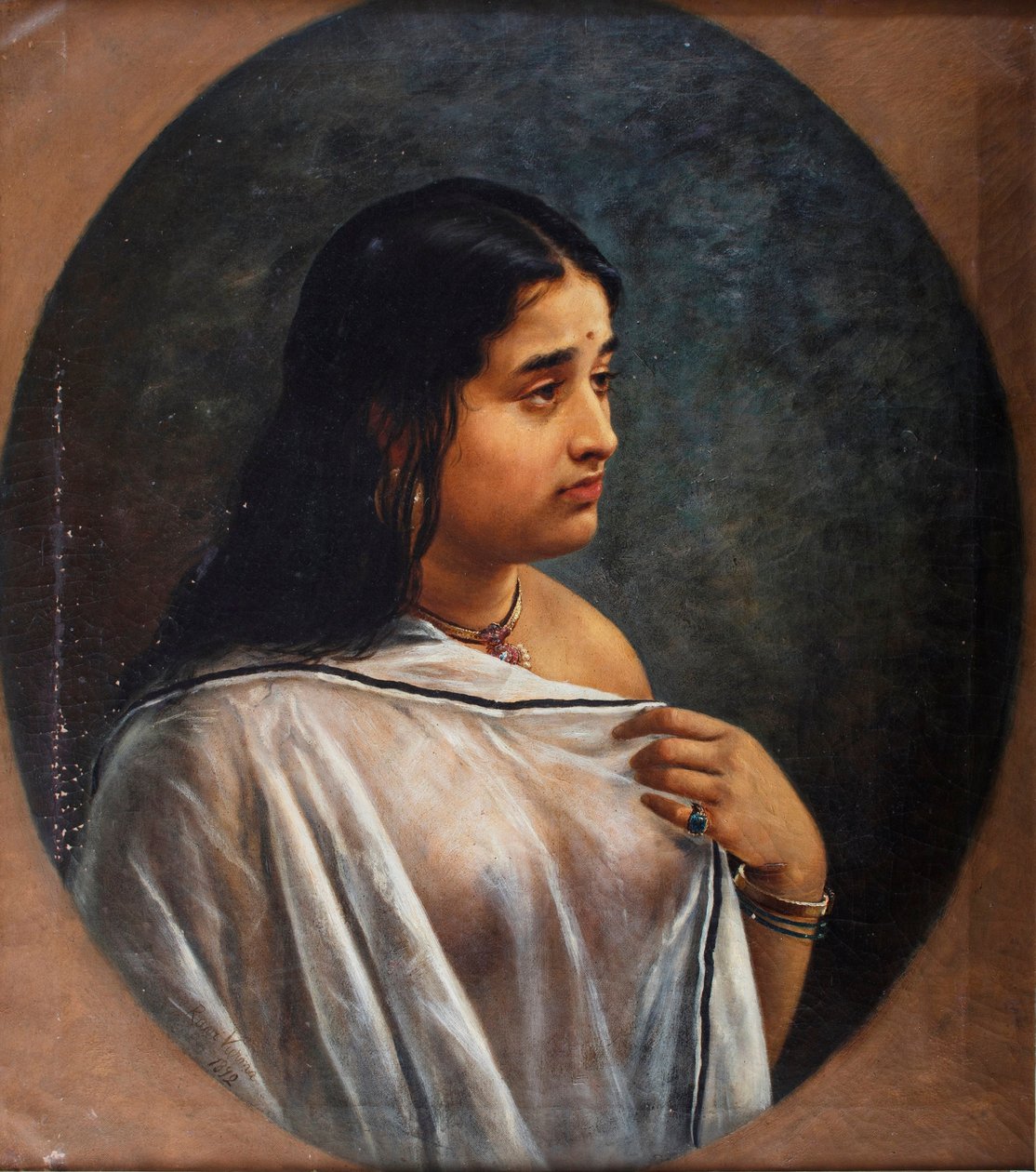 Malayali Lady, írta Raja Ravi Varma alkotó: Raja Ravi Varma