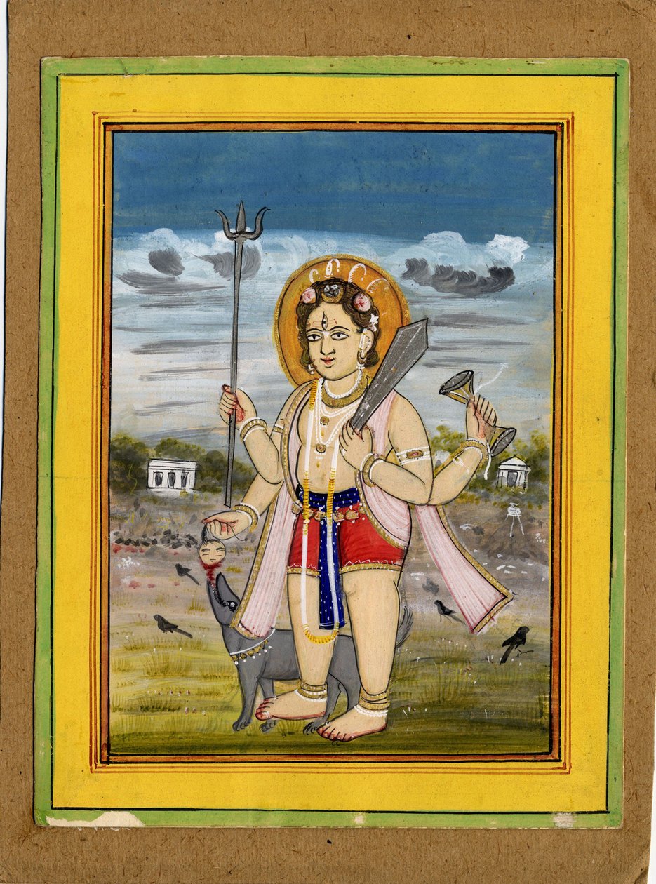 Bhairava, Śiva egyik formájának álló alakja. alkotó: Rajasthan School