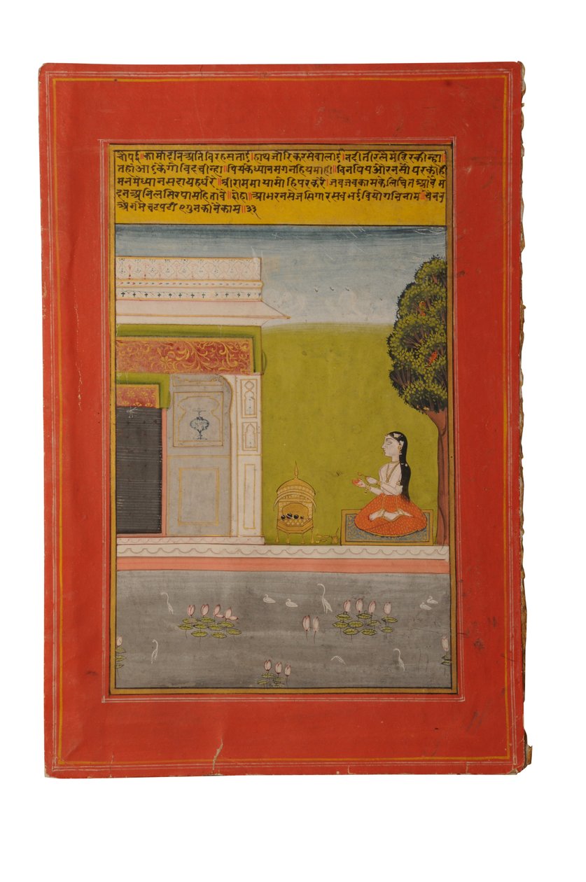 Ragamala miniatűr festmény, Rajasthan valószínűleg Bundi, 19. század eleje alkotó: Rajasthani School