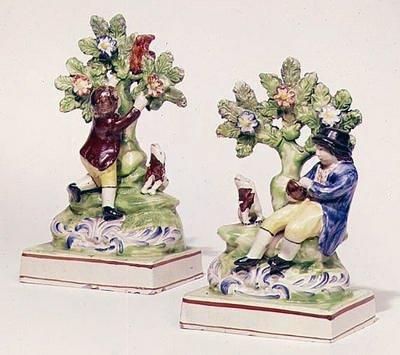 Staffordshire-i madárfészkelő csoportok, 1810 körül (kerámia) alkotó: Ralph Junior Wood