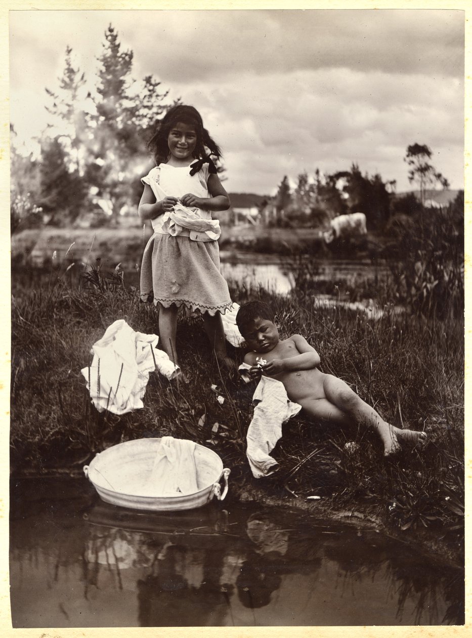 Maoriföld idillje, 1910 körül (ezüst zselatin nyomat) alkotó: Ralph Seldon