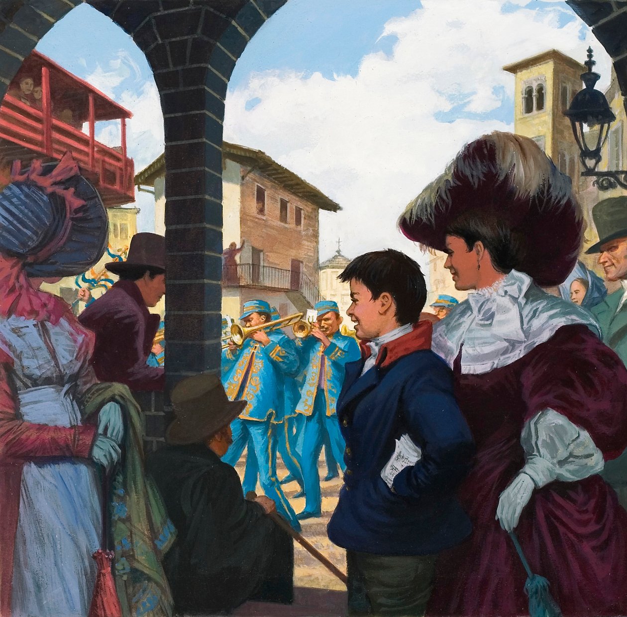 Giuseppe Verdi (1813-1901) fiatal fiúként (gouache, papír) alkotó: Ralph Bruce