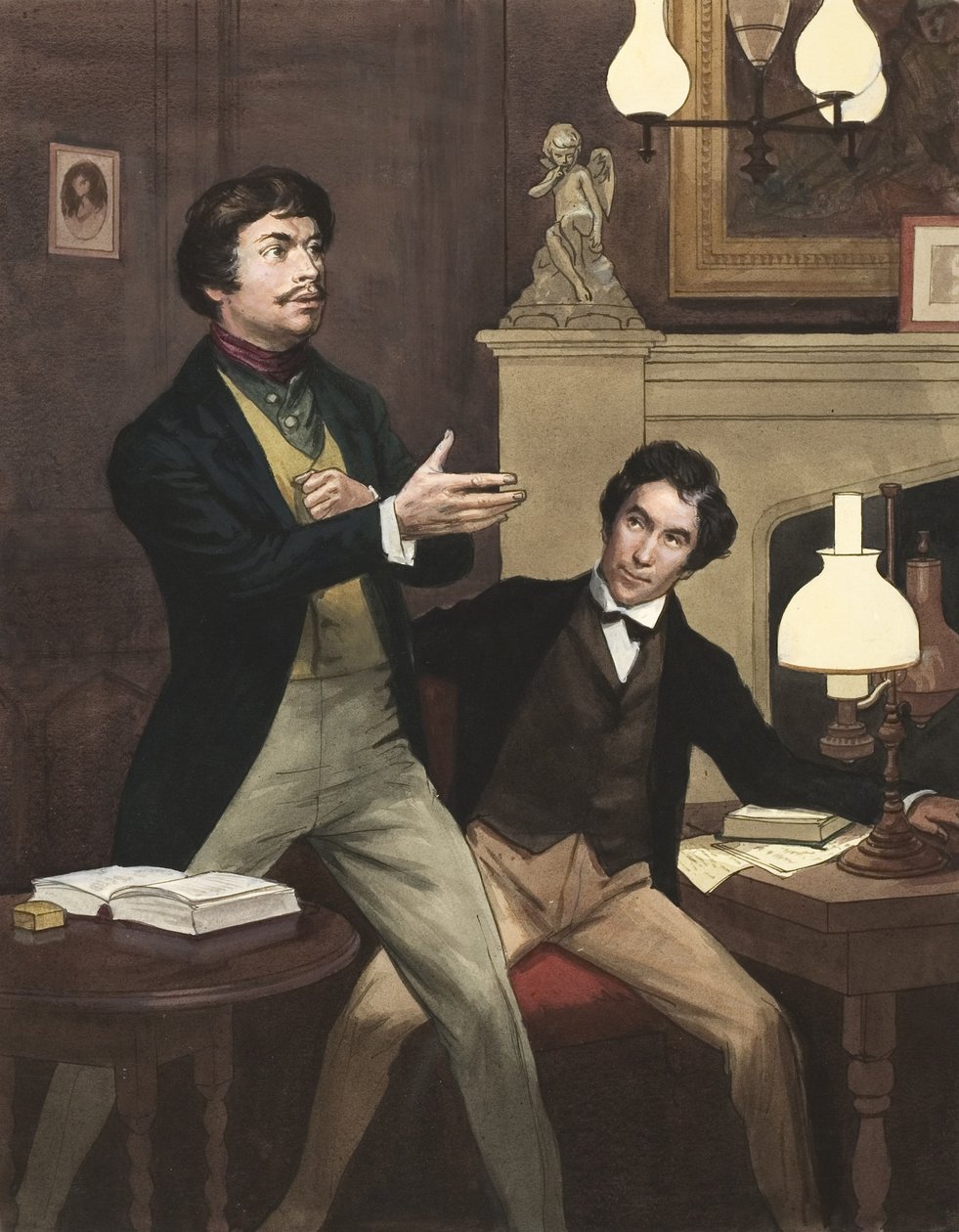 Henry Irving (1870-1919) William Hoskinsszal (gouache, papír) alkotó: Ralph Bruce