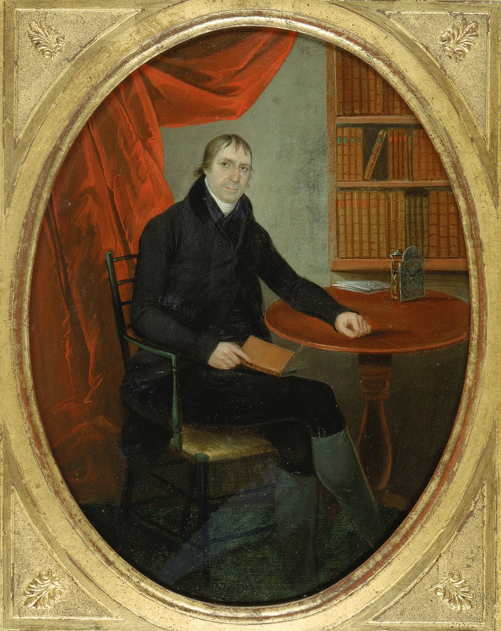 Egy connecticuti órakészítő portréja, kb. 1800. alkotó: Ralph Earl