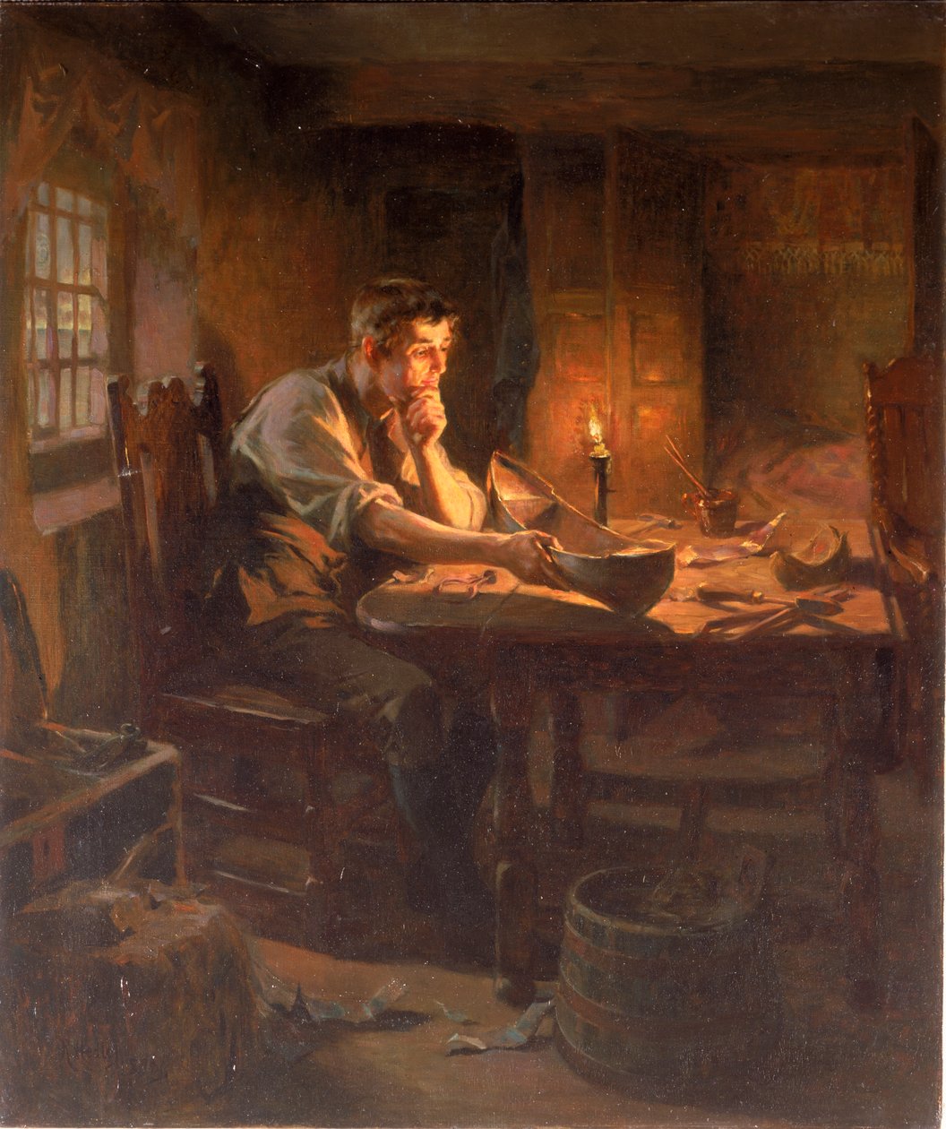 A mentőcsónak feltalálása, Willie Shouldhave, South Shields, 1789, 1896 alkotó: Ralph Hedley