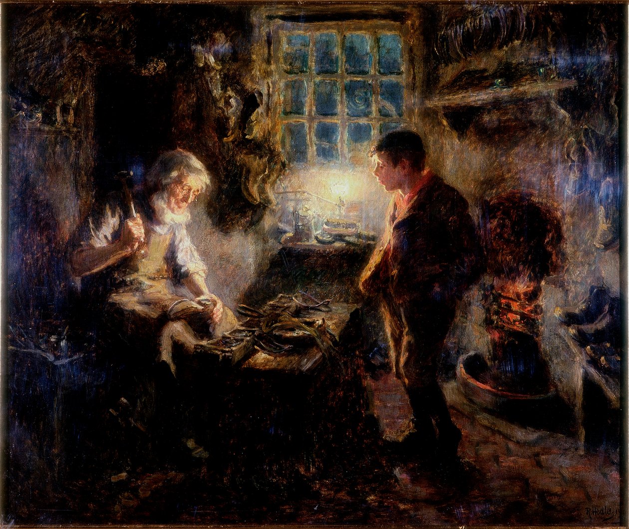 Suszterműhely, 1909 alkotó: Ralph Hedley