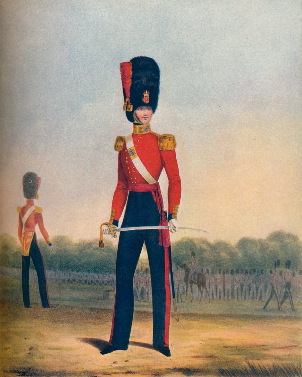 „Officer of the Coldstream Guards téli ruha”, XIX. század, 1909 alkotó: Ralph Nevill