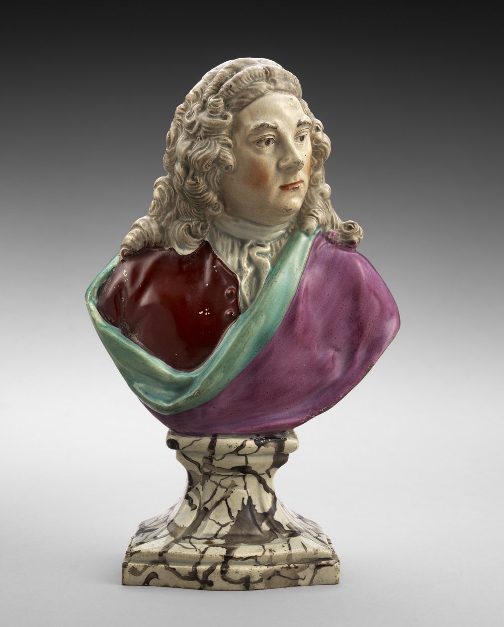 George Frideric Händel mellszobra, c. 1782-1795 (ólommázas cserépedény (gyöngy) zománcozott mázzal) alkotó: Ralph Sr. Wood