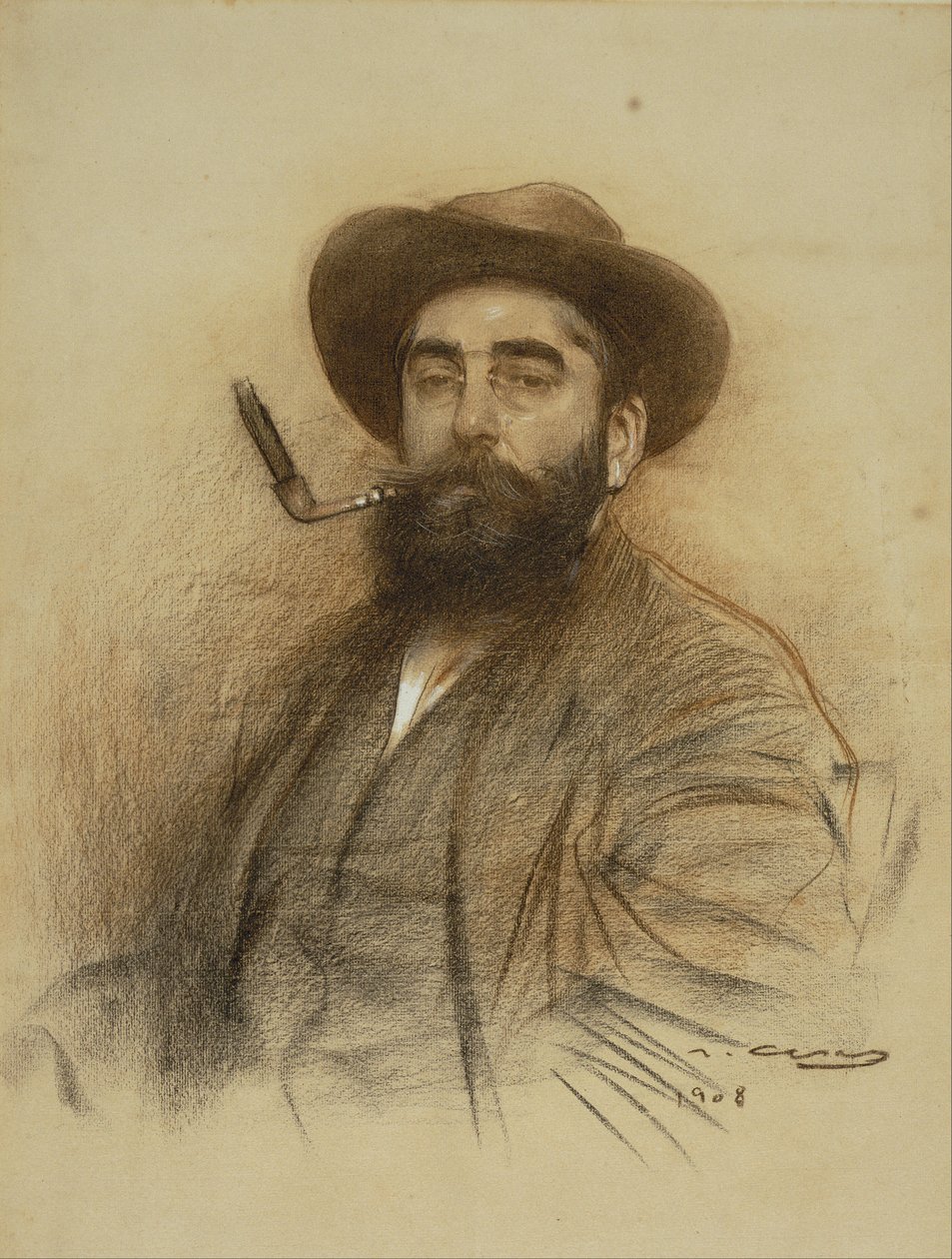 Önarckép alkotó: Ramón Casas