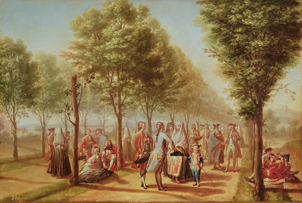 A Paseo de las Delicias, Madrid, 1785-6 (lásd még: 109923) alkotó: Ramon Bayeu y Subias