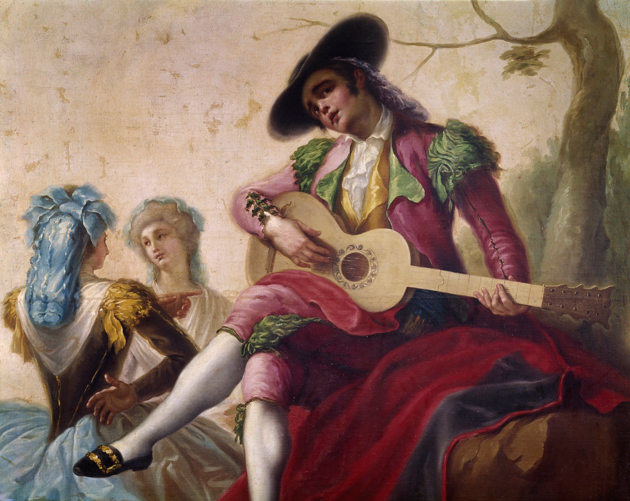 Gitárlejátszó, részlet (Karton gobelinhez alkotó: Ramon Bayeu y Subias