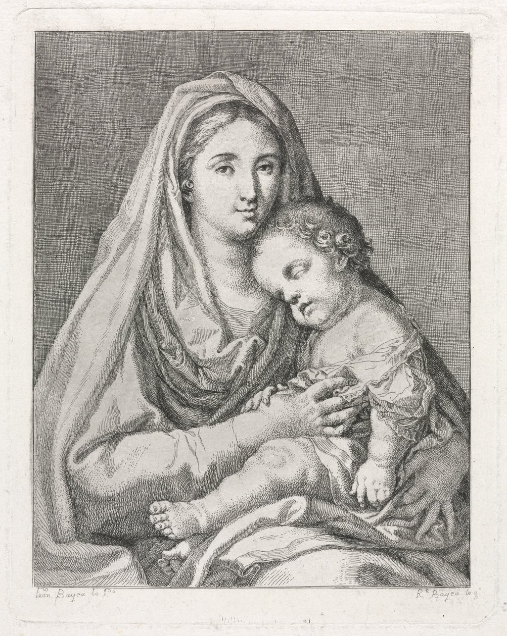 Madonna és gyermeke (Francisco Bayeu és Subias nyomán) alkotó: Ramon Bayeu y Subias
